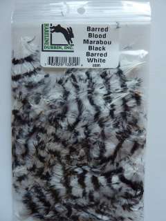 BARRED BLOOD MARABOU 5 Color Set Great Soft Hackle Feather Fly Tying 