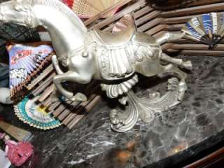 Beautiful Rearing Chinese Bronze Tang Horse  