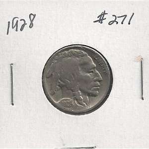  1928 Buffalo Nickel in 2x2 holder #271 