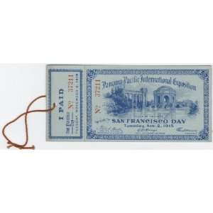  Reprint Childrens souvenir ticket Panama Pacific 