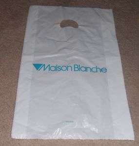 VINTAGE ORIGINAL MAISON BLANCHE PLASTIC BAG NEW ORLEANS  