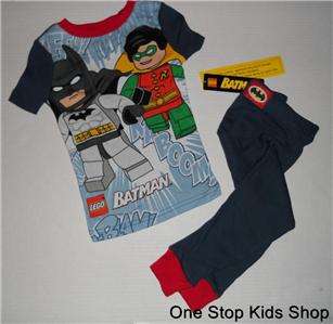 LEGO BATMAN Boys 4 6 8 Pjs Set PAJAMAS Shirt Pants ROBIN  
