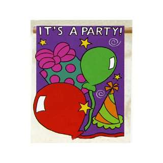   Its a Party Nylon Applique Garden Flag 12\x16\ Patio, Lawn & Garden