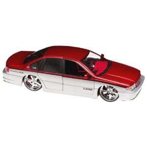  Jada Toy 1/18 Dub City 1996 Chevy Impala Ss Red & Silver 