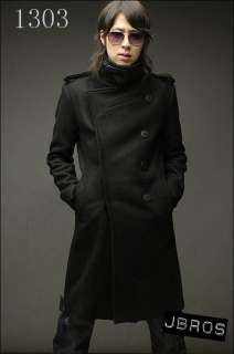 2010 Men Stylish Slim Fit D Breasted Long Trench Coat  