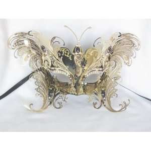  Bellini Gatti Black Gold Butterfly Venetian Masquerade 