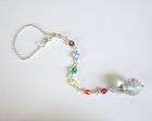 Set of 5 Crackle Bead Wine Glass Charms   Free Shipping  