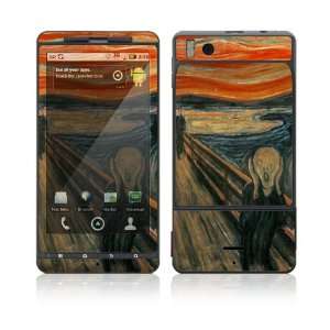 The Scream Protector Skin Decal Sticker for Motorola Droid X Cell 