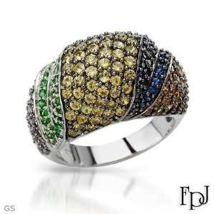 Genuine Fpj Ladies Ring. Fpj 3.83 Ctw Sapphire 14K Gold Ring. Finger 