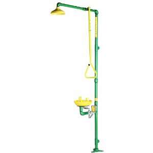   Green Combination Shower with SE 580 Eyewash, Twin Aerated Sprays, ABS