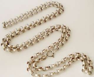 VINTAGE STERLING SILVER 30 INCH HEAVY BELCHER CHAIN PERFECT FOR A 