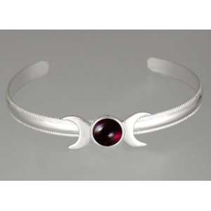Lovely Sterling Silver Triple Goddess Cuff Bracelet Accented with 