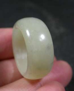 Chinese 100% Natural Hetian Nephrite Jade Ring USA No. 8 628221  