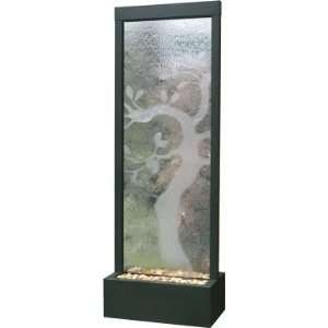   Floor Fountain   Etched Elm Clear Coat, Black Frame: Home & Kitchen