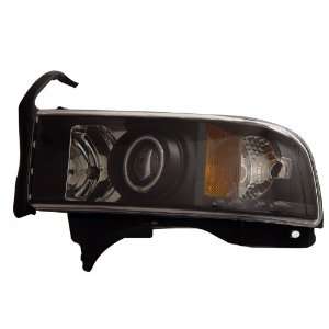   94 01 PROJECTOR HEADLIGHTS HALO BLACK CLEAR AMBER (CCFL): Automotive