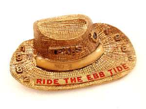1982 RIDE THE EBB TIDE Cowboy Hat Pin TEXAS LIONS CLUB  