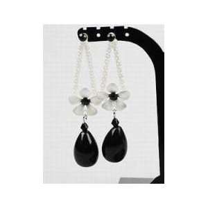  Black Glass Flower With Tear Drop Earrings: Everything 