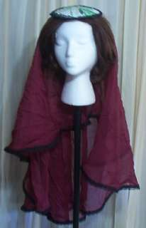 MICHAELA Gothic civil Belly Dance Medieval hat and veil  