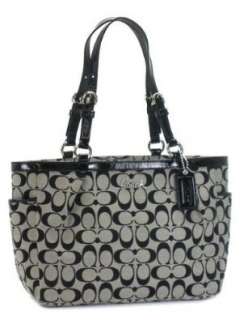  Coach Signature Gallery Tote Black White: Shoes