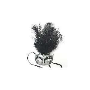  venetian style black feather mask: Everything Else