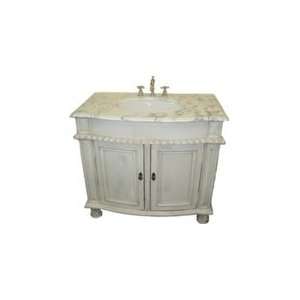  Grey Single Vanity Sink Cabinet W/Grey Basin, Double Doors 