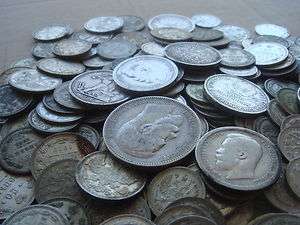   Lot of 260 SILVER coins 10,15,20,50 kop and rouble 1878 1926  
