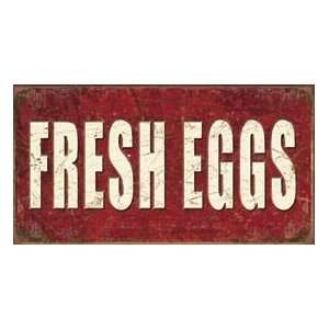  Fresh Eggs Tin Sign (16x8.5): Office Products