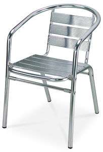 Lot of 4 Rustproof Aluminum Outdoor Restaurant Chairs  