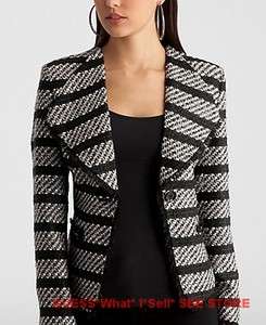 NWT $158 Marciano Guess Bess Tweed Blazer Dress Jacket 0 6 XS M Suit 
