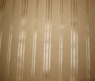 New Tan Satin Stripe Poly Cotton Upholstery Fabric  