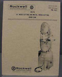 Rockwell 14 Wood and Metal Cutting Band Saw Manual  