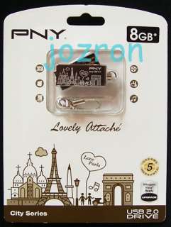 PNY 8GB 8G USB Flash Pen Drive Disk New Paris Chocolate  