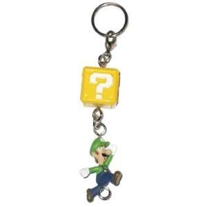   Super Mario Bros. Luigi & Question Block Keychain: Toys & Games