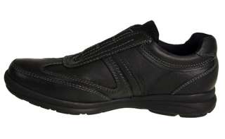   Mens Base Ball LE RM07536LE Black Leather Slip On Sneakers  