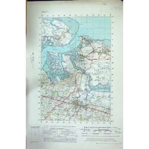   1960 Colour Map Sheerness Sittingbourne Kent England