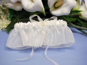 Dangling Crystal Bead Garter Wedding Bridal Keepsake  