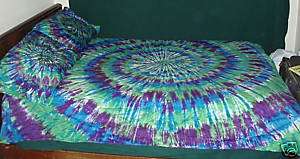 Hippie tie dye tapestry Full size bed 1200TC sheet set  