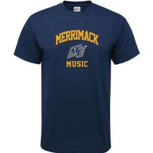    Merrimack Warriors Navy Music Arch T Shirt