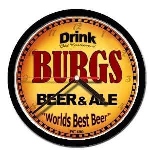  BURGS beer and ale cerveza wall clock 