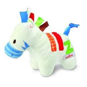   Kids 5 Inch Plush Baby Rattle   White Z Is for Zebra Toys & Games