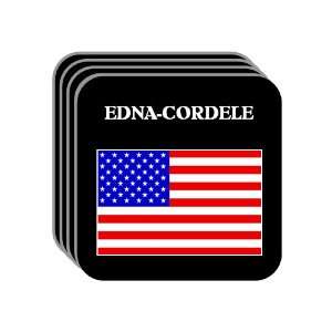  US Flag   Edna Cordele, Texas (TX) Set of 4 Mini Mousepad 