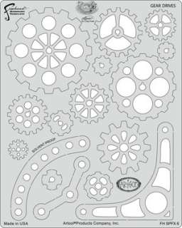 Craig Frasers Steampunk FX Airbrush Stencils Paint Template (Set of 6 