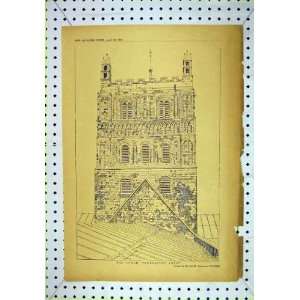  1904 View Tower Tewkesbury Abbey Drawing Steadman