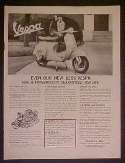 VESPA Motorcycle~Scooter Bike VESCONY Inc PROMO~1964~AD  