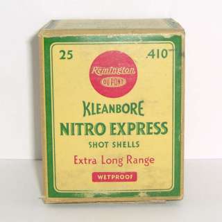   REMINGTON 410 GA. KLEANBORE NITRO EXPRESS EMPTY SHOTGUN SHELL BOX