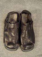 Mens GBX Black Leather Sandals Shoes Size 11  