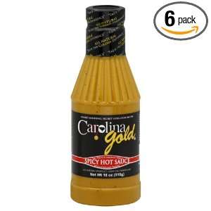 Carolina Gold Spicy Hot, BBQ Sauce, 18 Ounce (Pack of 6)  