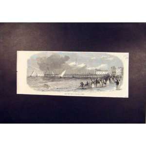  New Pier Bognor Sussex Beach Sea Old Print 1865: Home 