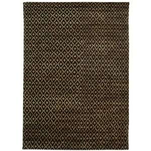 Bohemian Collection Hand Knotted Black and Tan Jute Area 