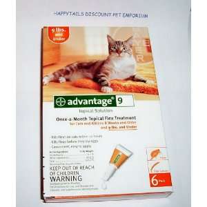  6 MONTH Advantage Orange for cats under 9 lbs. Pet 